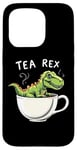 Coque pour iPhone 15 Pro Jeu de mots dinosaure Tea Rex T-Rex Tea Lover