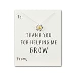 Thank You For Helping Me Grow Daisy Necklace by Philip Jones