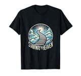 Stairway to Heaven: Spiritual Path with Sunburst & Clouds T-Shirt