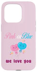 Coque pour iPhone 15 Pro Ballons roses ou bleus