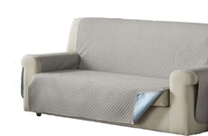 Estoralis AVA Housse de canapé Design Moderne Tissu matelassé Beige/Bleu Ciel pour Fauteuil ou Relaxation 1 Place Dimensions du Tissu 55 x 210 cm (Largeur x Hauteur) Protecteur pour Tout Type de