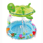 Piscine gonflable en forme de tortue pour enfant de 1 à 3 ans,jeu d'eau d'extérieur amusant avec parasol - Type turtle