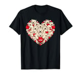 Funny Polar Bear Heart Valentine Polar Bear Womens Mens Kids T-Shirt