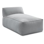 Bobochic - Salon de jardin Méridienne sans accoudoir pour canapé de jardin modulable riviera tissu chiné Gris clair - Gris clair