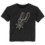 San Antonio Spurs T-Shirt Kid's NBA Basketball Primary Logo Top - New