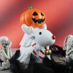 Cartoon Pumpkin Riding a Deer Ornaments  Haunted House