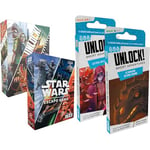 Asmodee - Space Cowboys - Unlock! Bundle Epic Adventures + Star Wars - UNbox Now - Jeux Escape Game & Space Cowboys - Unlock! Short Adventure - Le Donjon de Doo-Arann + Le Vol de l’Ange - Jeu Escape