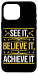 Coque pour iPhone 16 Pro Max Manifestation Vision Board Fixation d'objectifs Dream Big Visualize