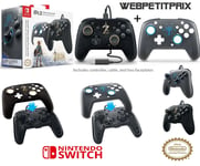 MANETTE FILAIRE ZELDA BREATH + Une Façade Grise Nintendo Switch Officiel  NEUF