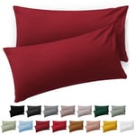 Blumtal Taie Oreiller 40x60 Lot de 2 - Housse de Coussin Microfibre - Taies d'oreillers avec Fermeture éclair, certifiée Oeko-Tex, Extra Douce et Lavable - Rouge Aurore