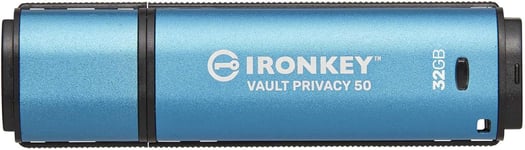 Kingston Ironkey Vault Privacy 50 Certifié Fips 197 Et Clé Usb Chiffrée Xts-Aes 256 Bits Pour La Protection Des Données - Ikvp50-32Gb[Q1828]