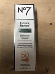 No7 Future Renew UV Defence Shield SPF 50 50ml BRAND NEW   Free P&P