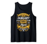 75th Birthday The Real Legends January 1950 75 Years Old Men Tank Top