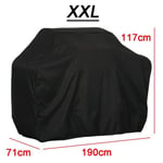 Taille XXL-190x117x71CM Housse de Barbecue étanche d'extérieur noire Weber housse de protection de gril robuste rond Rectangle pou