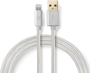 Nedis Fabritallic USB-A til Lightning-kabel - 2 meter