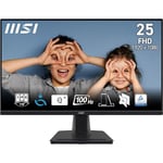 MSI Pro MP252 écran bureautique Full HD 24,5" - Dalle IPS 1920 x 1080, 100 Hz, écran respectueux des Yeux, Haut-parleurs intégrés, réglable en Inclinaison - HDMI 2.0b, DisplayPort 1.4a