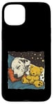 Coque pour iPhone 15 Plus Dalmatien endormi avec ours en peluche