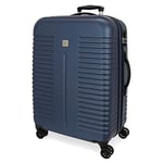 Roll Road India Blue Medium Suitcase 48 x 70 x 27 cm Rigid ABS Combination Lock 75 Litre 3.7 kg 4 Double Wheels