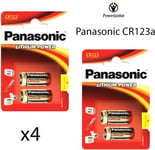 Lot de 4 piles Panasonic CR123A 3V au lithium 123 CR123 DL123 CR17345, pour appareil photo et cam?ra