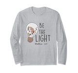 Floral Be The Light Matthew Bible Verse Christian Long Sleeve T-Shirt