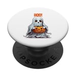 Fantôme d'Halloween mignon Boo PopSockets PopGrip Interchangeable