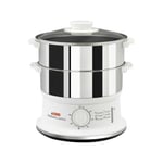 SEB - Cuiseur a Vapeur tefal Cuiseur vapeur, Bols en acier inoxydable empilables, Minuterie, Arret automatique, Cuisine saine VC145100