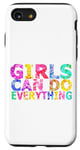 Coque pour iPhone SE (2020) / 7 / 8 Message positif amusant « Girls Can Do Everything »