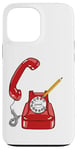 Coque pour iPhone 13 Pro Max Cadran rotatif vintage - Téléphone filaire - Couleur graphique rétro