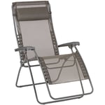 Lafuma Mobilier - Fauteuil Relax Jardin - Chaise Longue Zéro Gravité - Xl - Rsxa Clip Xl - Batyline® Iso - Marron Graphite