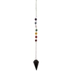 VIE Pendulum with 7 Chakra Beaded Chain (Black Tourmaline)