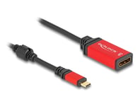 DELOCK –  USB Type-C™ to DisplayPort Adapter (DP Alt Mode) 8K 30 Hz with HDR function red (60052