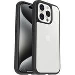 Otterbox Sleek Série Coque pour iPhone 15 Pro, Antichoc, Anti-Chute, Ultra-Mince, Protection Fine, testé Selon Les Normes Militaires, Transparent/Noir, Livré sans Emballage