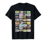 Cassette Tapes Mixtapes 1980s Radio Music Graphic Print T-Shirt