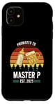 Coque pour iPhone 11 Funny New Grandpa Design - Promoted to Master P 2025