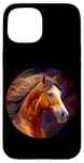 Coque pour iPhone 15 Crinière gracieuse pour cheval de course Nature Force