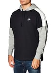 Nike M NSW Hoodie PO JSY CB Sweat-Shirt Homme, Black/DK Grey Heather/Sail/(White), FR : M (Taille Fabricant : M-T)