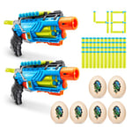 XSHOT Dino Attack Dino Striker 2 Pack (2 Blasters, 6 Medium Egg, 48 Darts) by ZURU