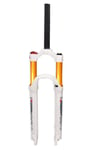 ZJWD MTB Bike Air Suspension Fork Double Air Chamber Straight Tube 28.6Mm QR 9Mm Travel 105Mm Manual Lockout Disc Brake Ultralight Shock XC Bicycle,White,27.5