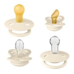 BIBS Pacifiers Try-it collection Size 1 Ivory Nappar 4 st