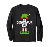 Funny The Dinosaur Elf Christmas Family Party Pajama Dino Long Sleeve T-Shirt