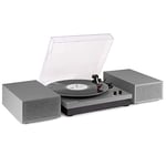 Fenton RP165G Platine Vinyle Bluetooth avec 2 Enceintes - Gris, 3 Vitesses de Lecture 33, 45 et 78 Tours, Sortie RCA Stéréo, Une Platine Vintage Idéale pour Décorer et Écouter Vos Vinyles