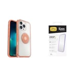 Otter+Pop Symmetry Clear Apple iPhone 13 Pro Melondramatic - clear/coral with Premium Tempered Glass Protector