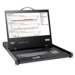 TRIPP LITE 16-Port Rack Console VGA KVM Switch w/ 19" LCD 1U TAA - KVM-svitsj - 16 porter - rackmonterbar