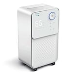 EcoAir Low Energy Dehumidifier 12L/Day – 3 in 1 Filter inc Carbon Filter – Laundry Mode, Timer, Child Lock Large Humidity Display, Quiet 36 dBA with Sleep Mode - SUMMIT S