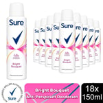 Sure Women 48H Protection Anti-Perspirant Deodorant Bright Bouquet 150ml, 18 PK