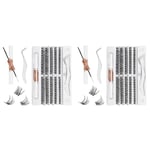 Extension Cils Kit avec Colle, 120 Faux Cils 10mm 12mm 14mm 15mm 16mm Mix Cluster Eye Lashes avec Pince à épiler pour le maquillage et les extensions de cils (Lot de 2)