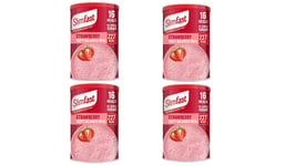 SlimFast Strawberry Flavour Shake Powder Balanced Meal Replacement 4 x 584g Tub