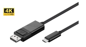 MicroConnect - 4K USB-C to Displayport Cable - Adaptateurs DisplayPort