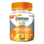 Centrum Multivitamins for Kids Immunity Support, 30 Chewable Multigummies, including Vitamins A, C, D, and Orange Fruit Flavour (Packaging may vary)