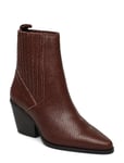 Sofie Schnoor Boot Shoes Boots Ankle - Heel Brun [Color: D. BROWN CROCO ][Sex: Women ][Sizes: 36,37,38 ]